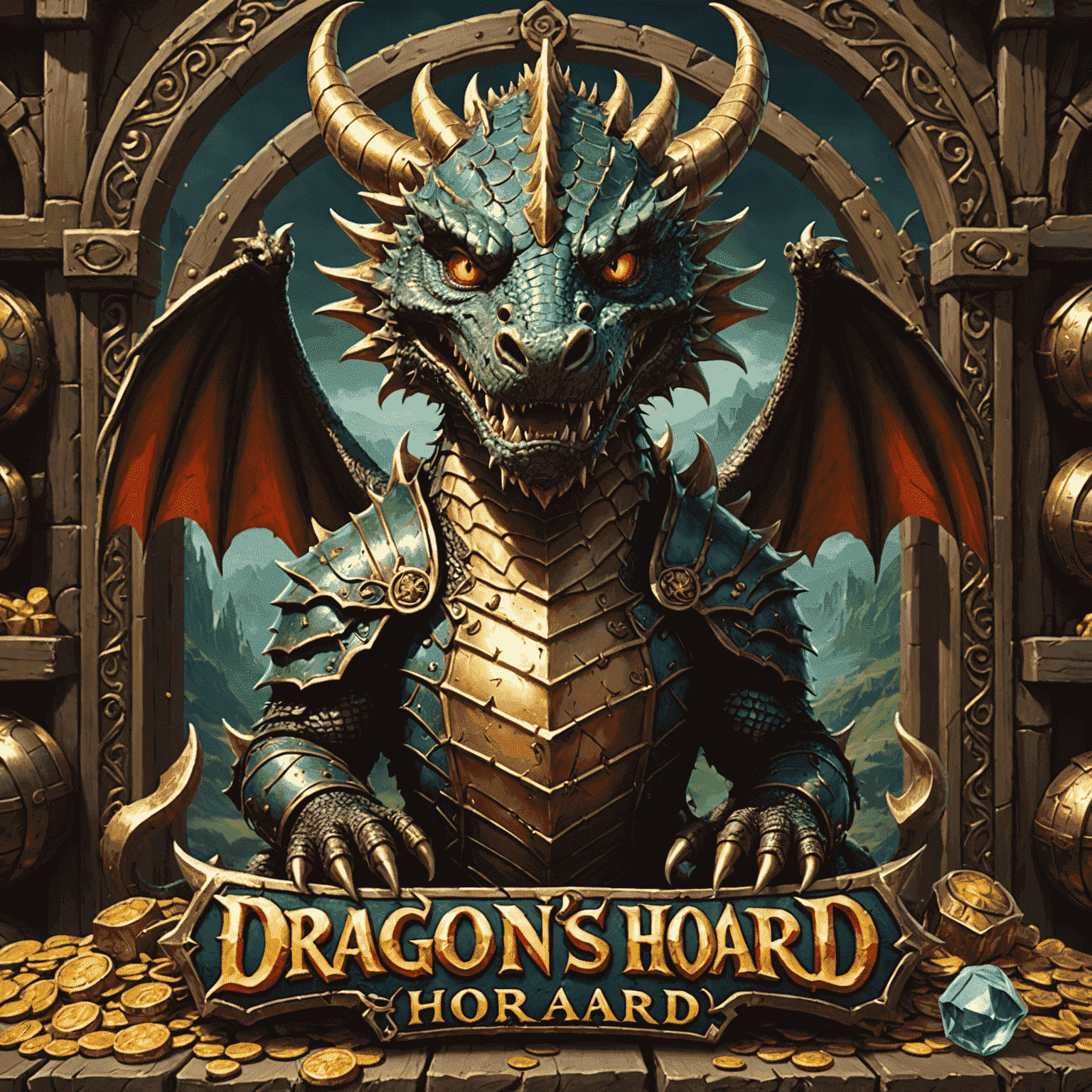 Dragon's Hoard - A fantasy-themed slot with dragons, knights, and treasure chests