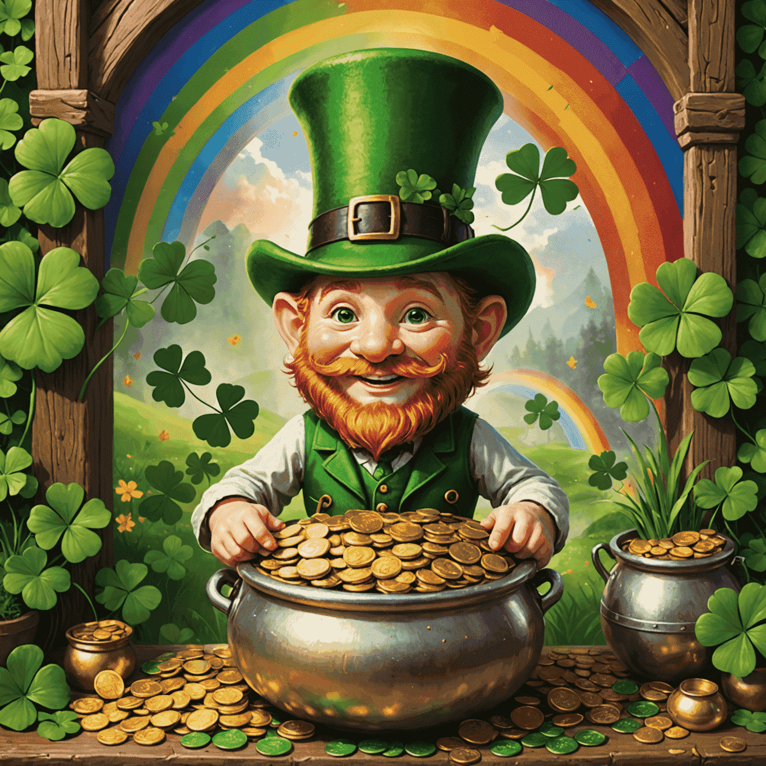 Lucky Leprechaun's Rainbow - An Irish-themed slot with shamrocks, pots of gold, and rainbows